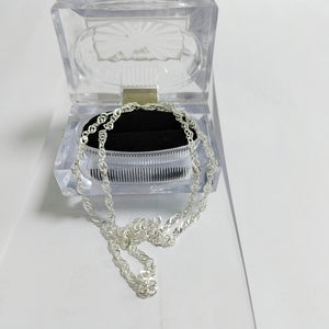CADENA TEJIDO MEDIO TORZAL PLATA .925 55 CM 5.8 GR (NUEVO)