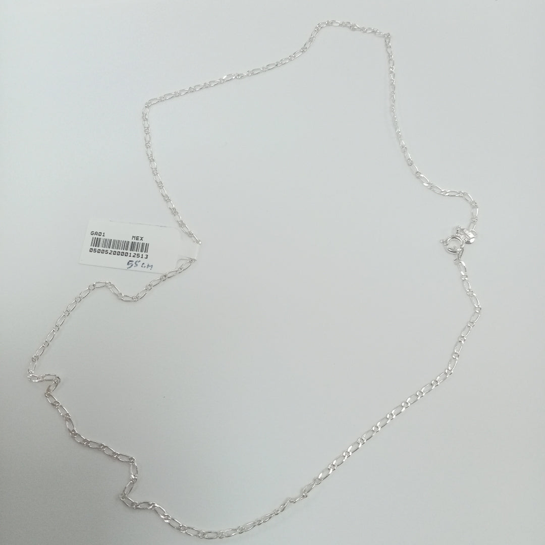 CADENA TEJIDO 1X1 PLATA .925 55 CM 3.3 GR (NUEVO)