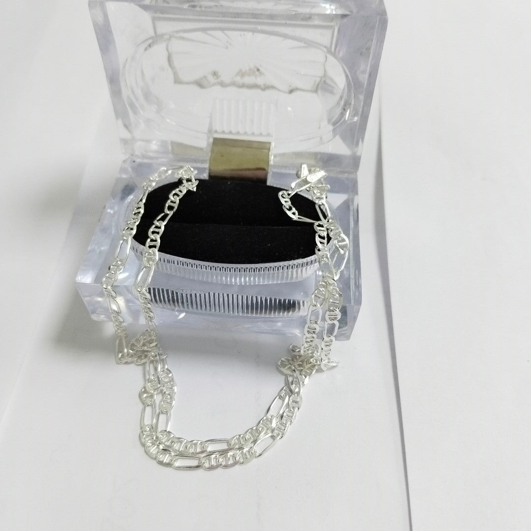 CADENA TEJIDO MARINERO PLATA .925 55 CM 7.8 GR (NUEVO)