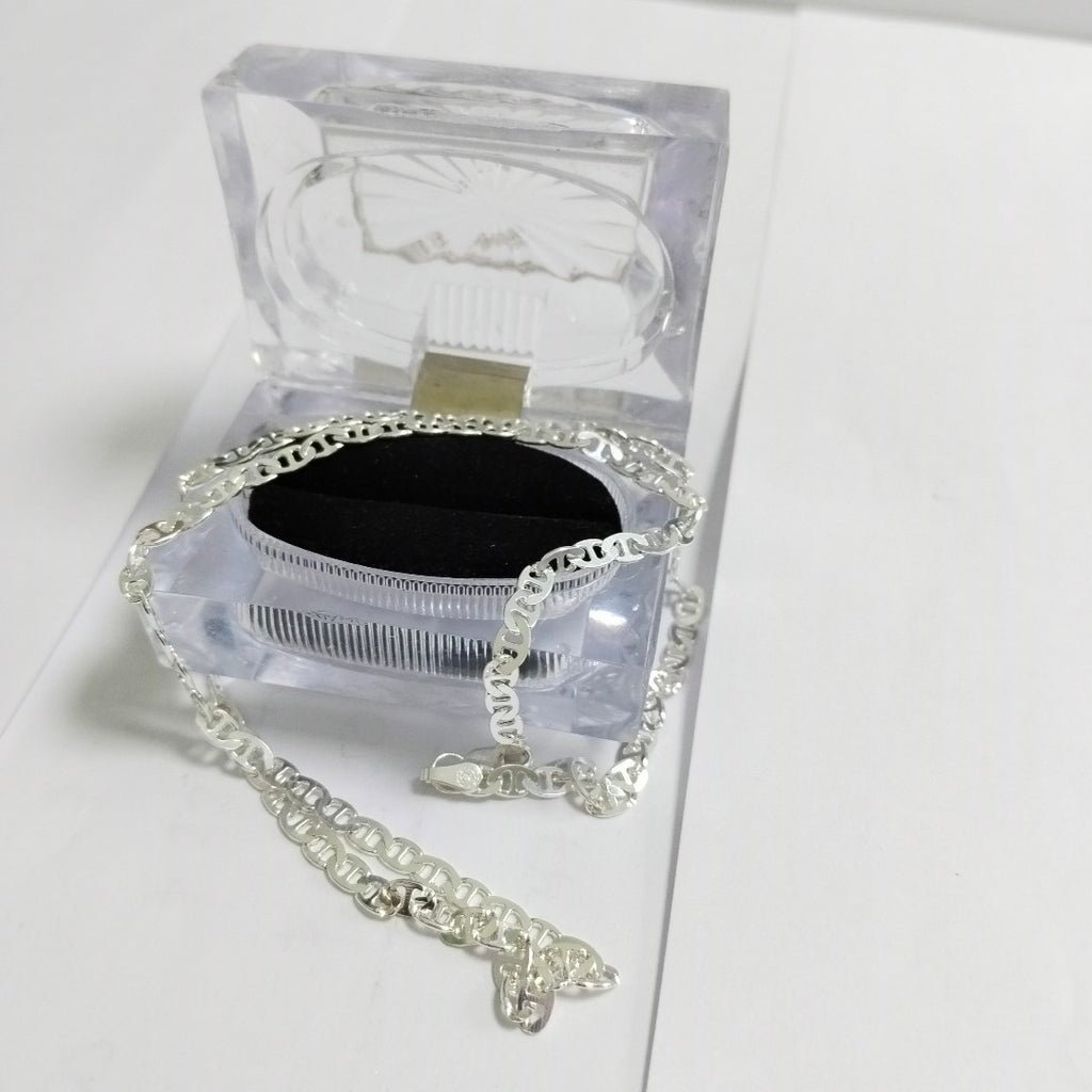 CADENA TEJIDO GUCHI PLATA .925 55 CM 12.7 GR (NUEVO)