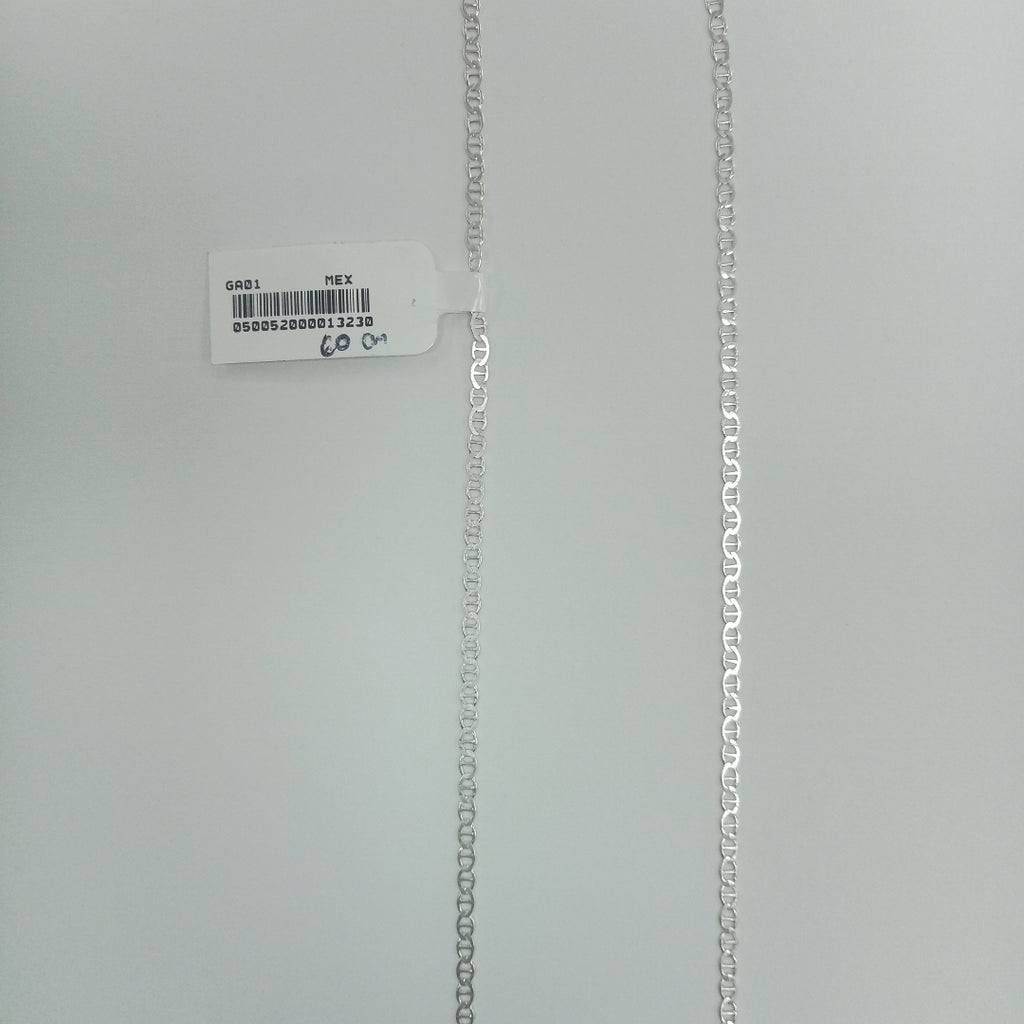 CADENA TEJIDO GUCHI PLATA .925 60 CM 3.8 GR (NUEVO)