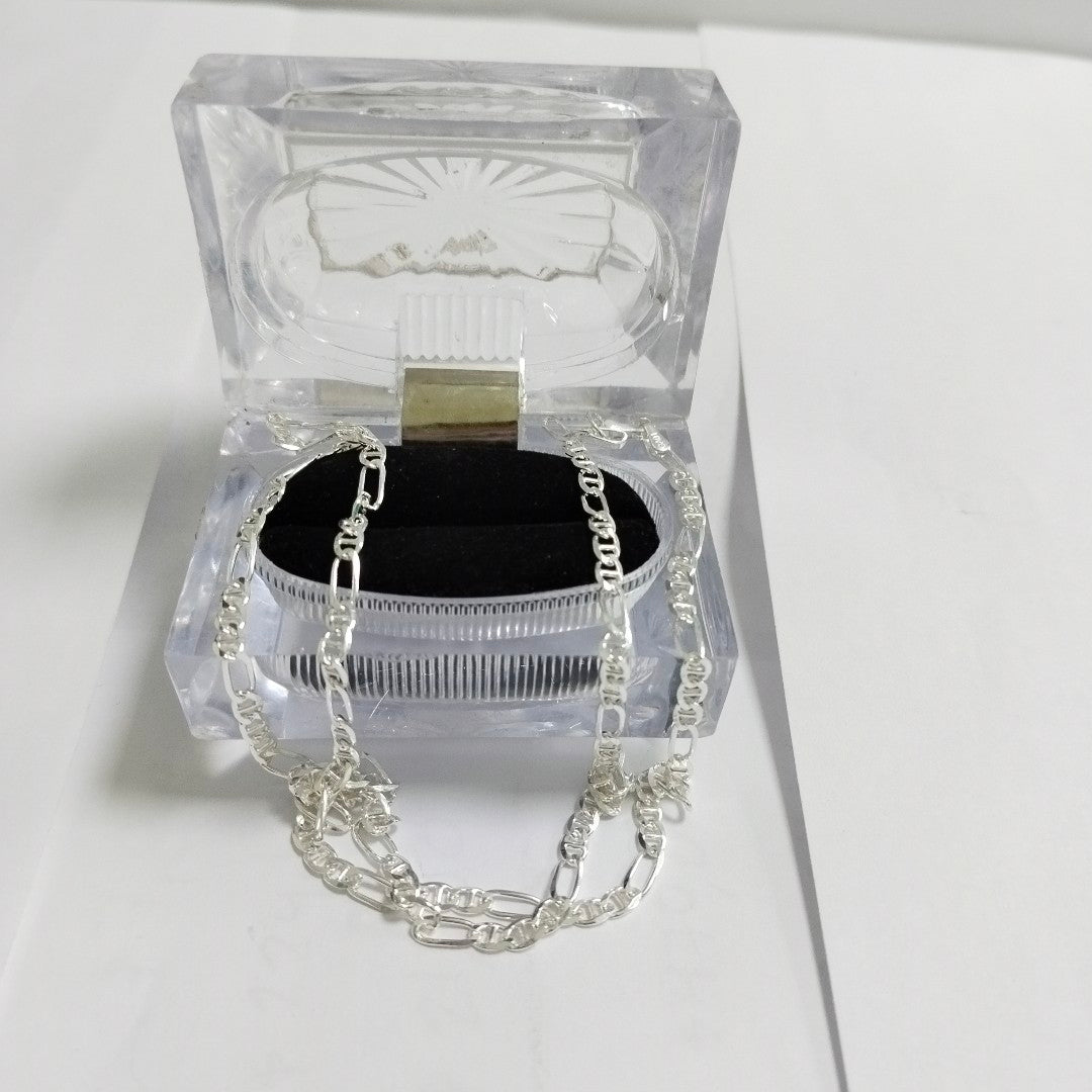 CADENA TEJIDO MARINERO PLATA .925 55 CM 8 GR (NUEVO)