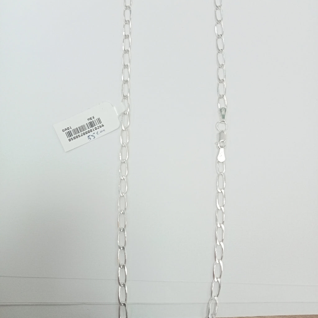 CADENA TEJIDO ESLABONES PLATA .925 55 CM 10 GR (NUEVO)