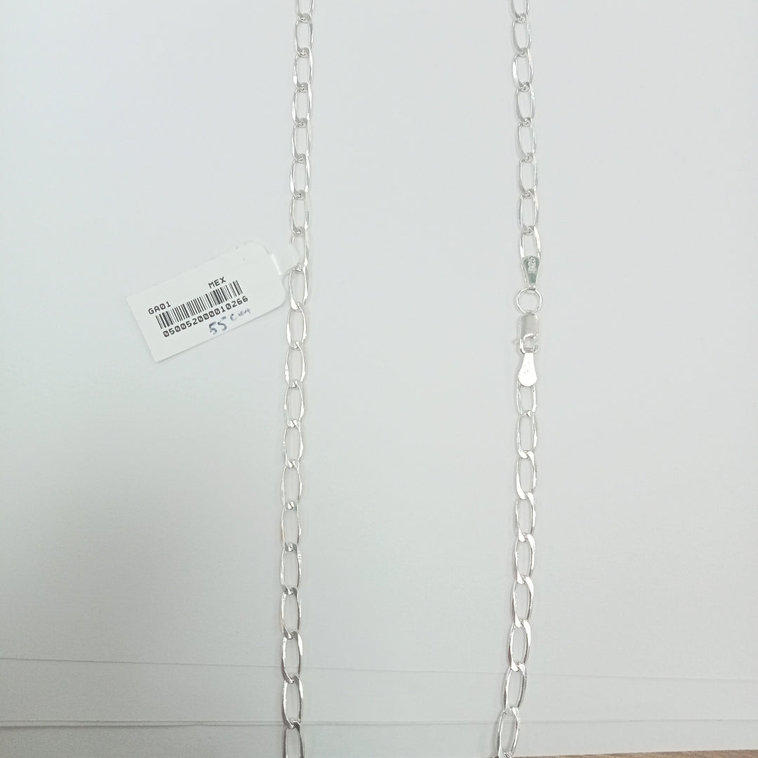 CADENA TEJIDO ESLABONES PLATA .925 55 CM 10 GR (NUEVO)