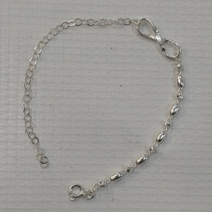 PULSERA TEJIDO INFINITO PLATA .925 18 CM 2.4 GR (NUEVO)