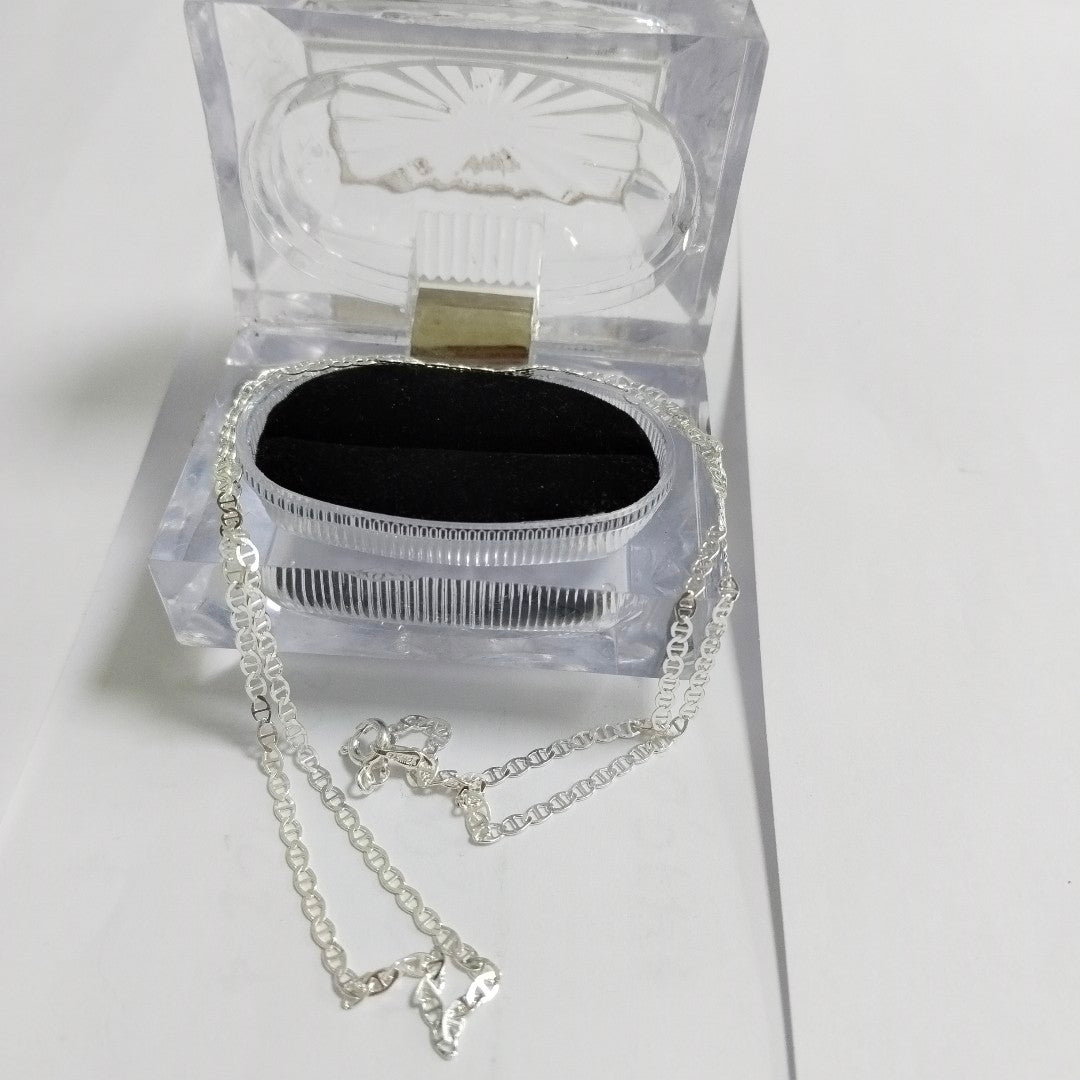 CADENA TEJIDO GUCHI PLATA .925 60 CM 3.7 GR (NUEVO)