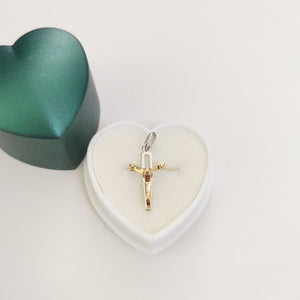 CRUCIFIJO ORO,ORO BLANCO 14 K 1,30 GRMS (SEMINUEVO)