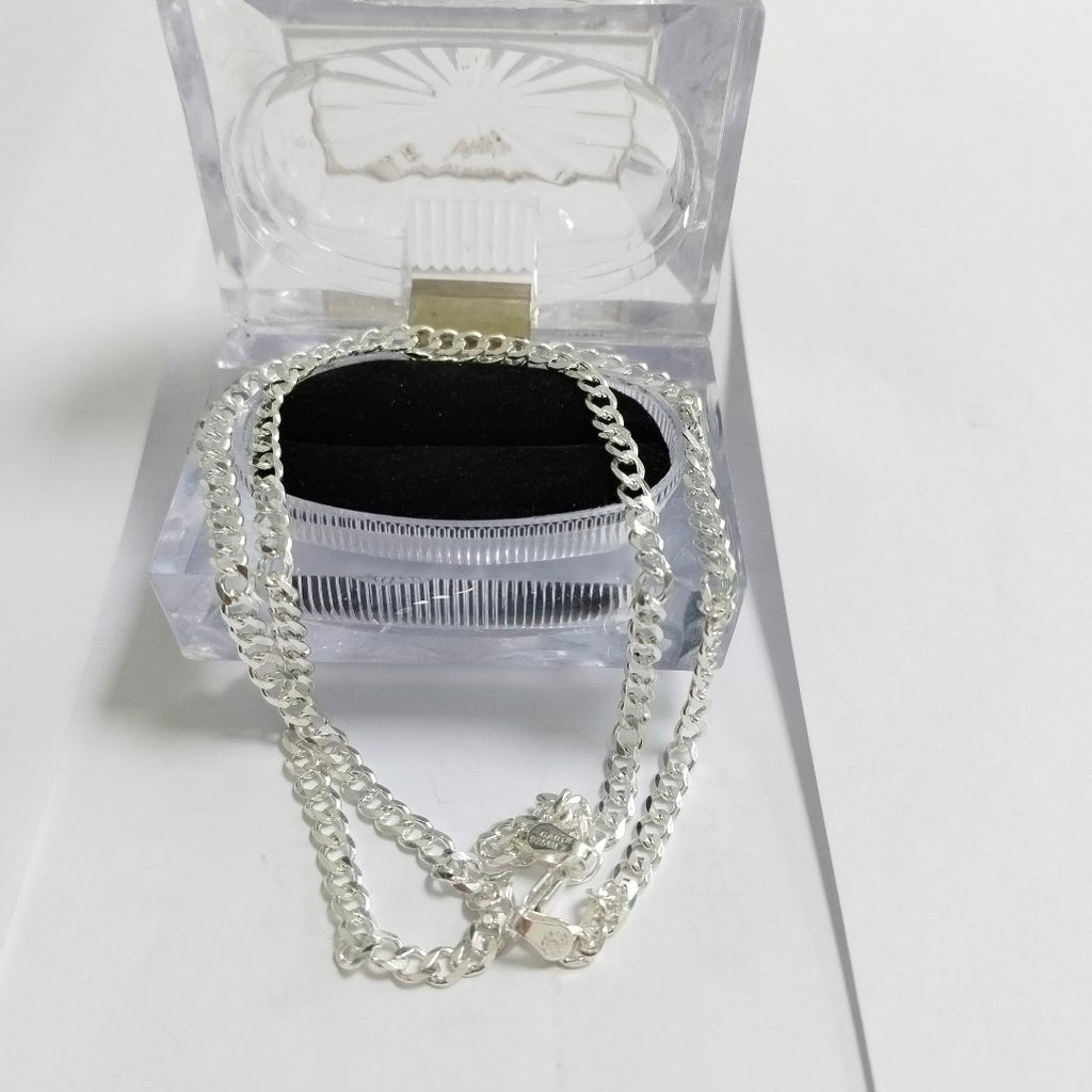 CADENA TEJIDO BARBADO PLATA .925 55 CM 12.7 GR (NUEVO)