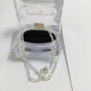 CADENA TEJIDO BARBADO PLATA .925 55 CM 12.7 GR (NUEVO)