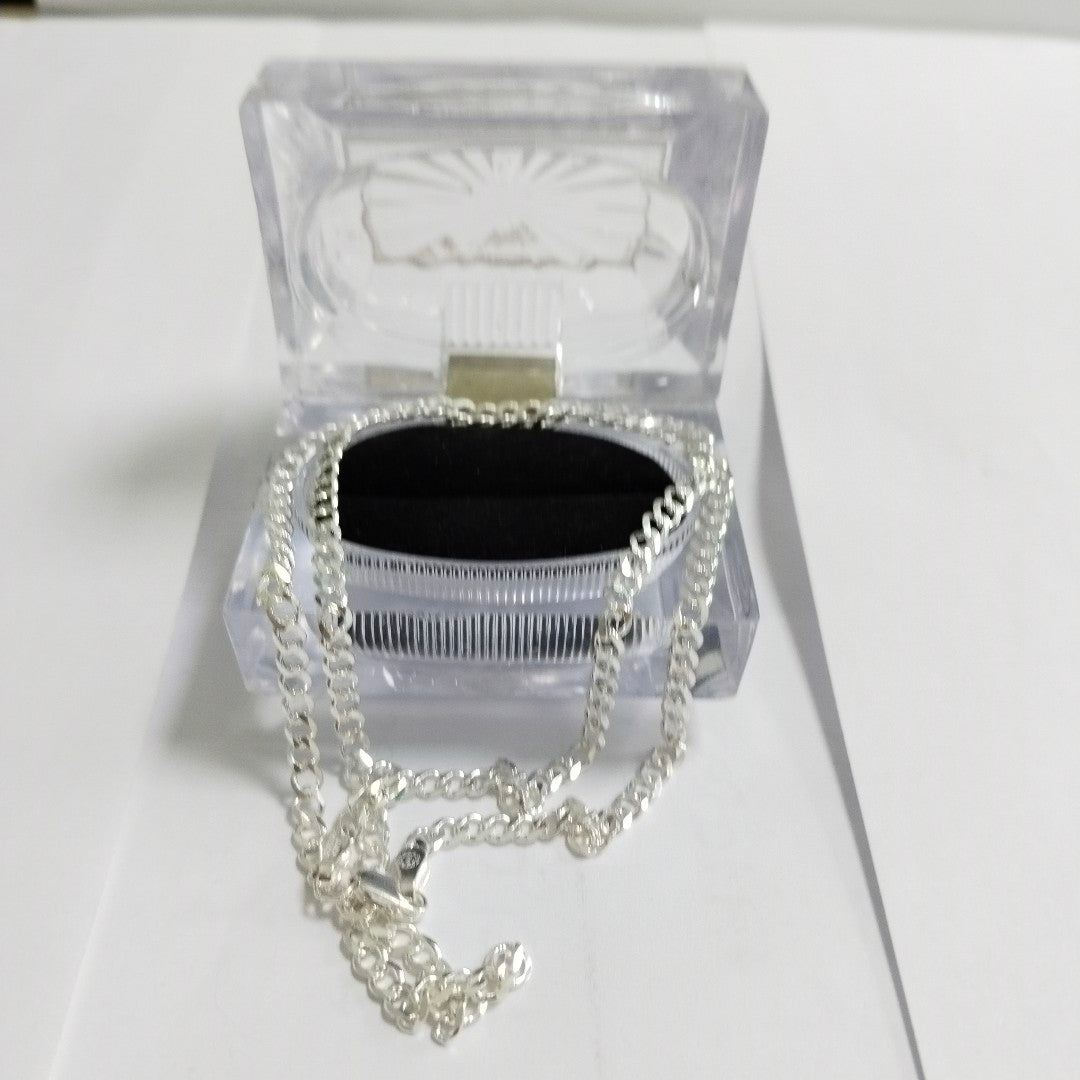 CADENA TEJIDO BARBADO PLATA .925 60 CM 12.8 GR (NUEVO)