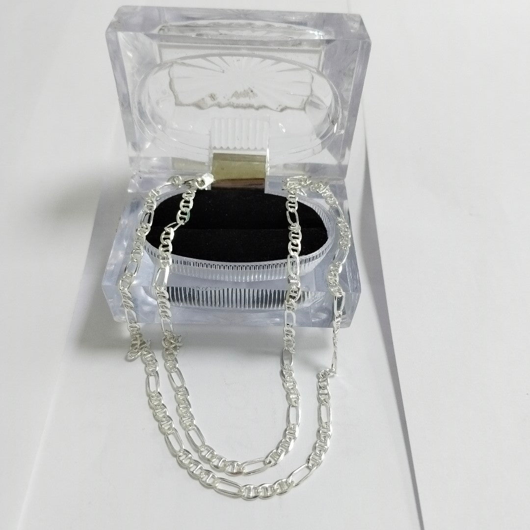 CADENA TEJIDO MARINERO PLATA .925 55 CM 7.9 GR (NUEVO)