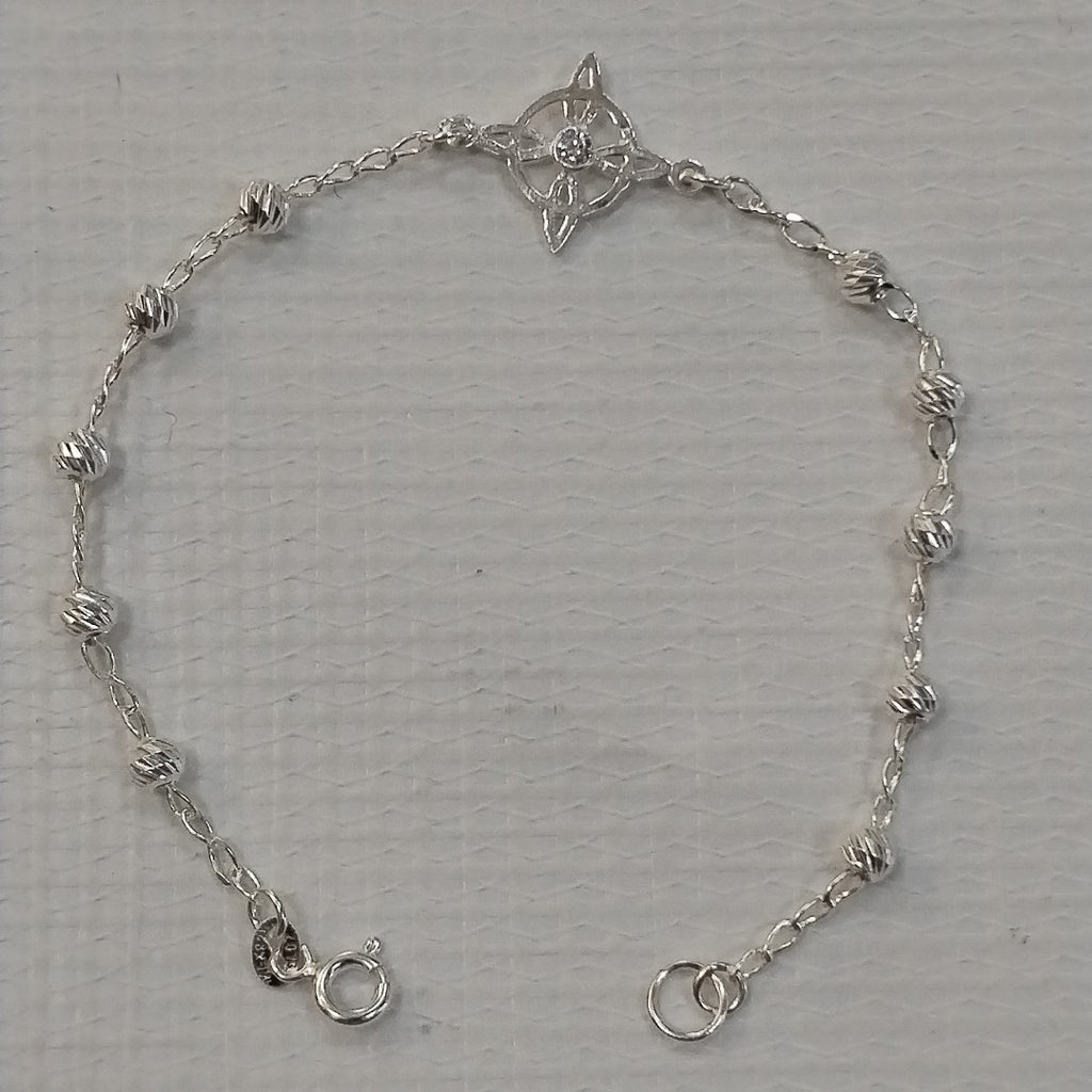 PULSERA TEJIDO ESPECIAL PLATA .925 18 CM 2.8 GR (NUEVO)