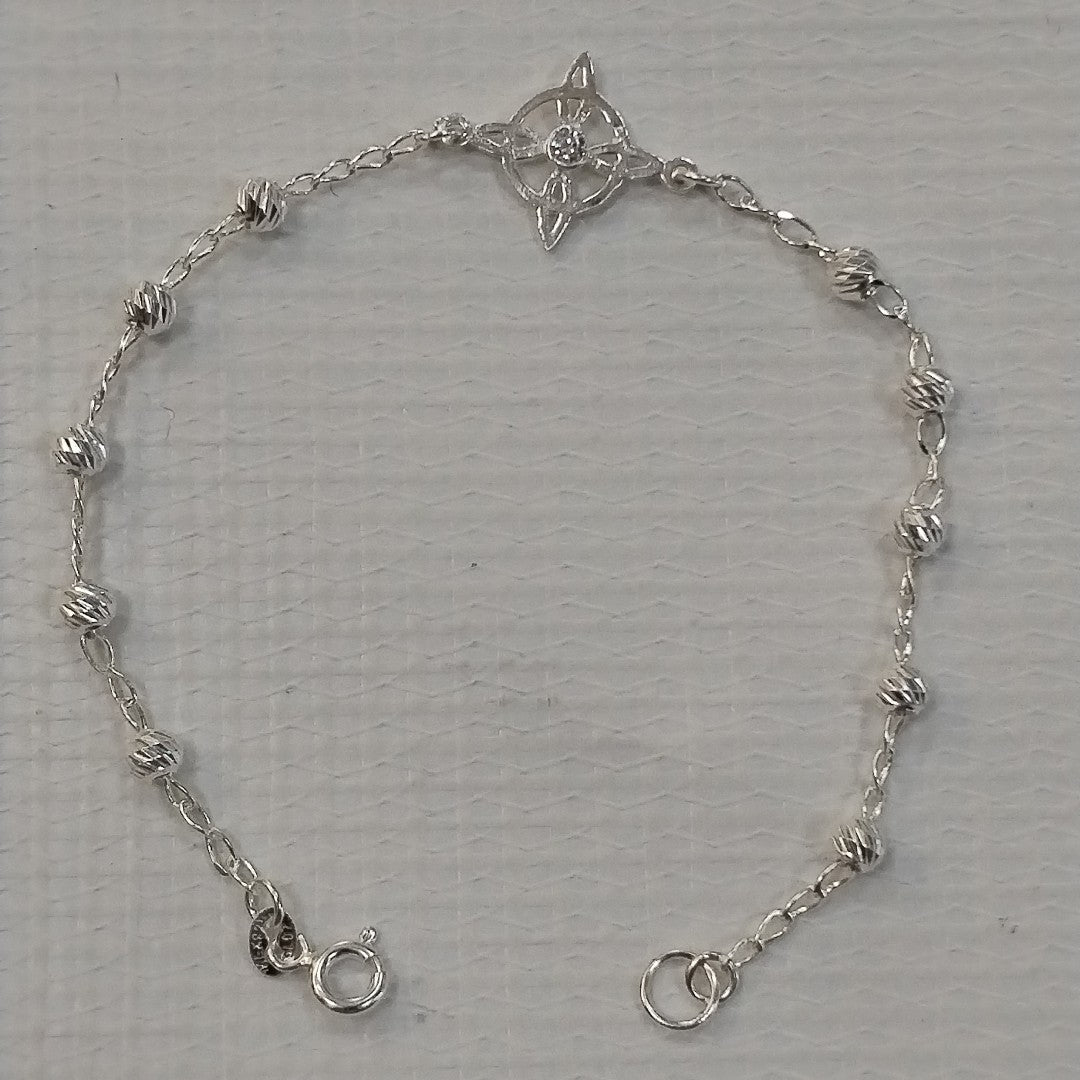 PULSERA TEJIDO ESPECIAL PLATA .925 18 CM 2.8 GR (NUEVO)