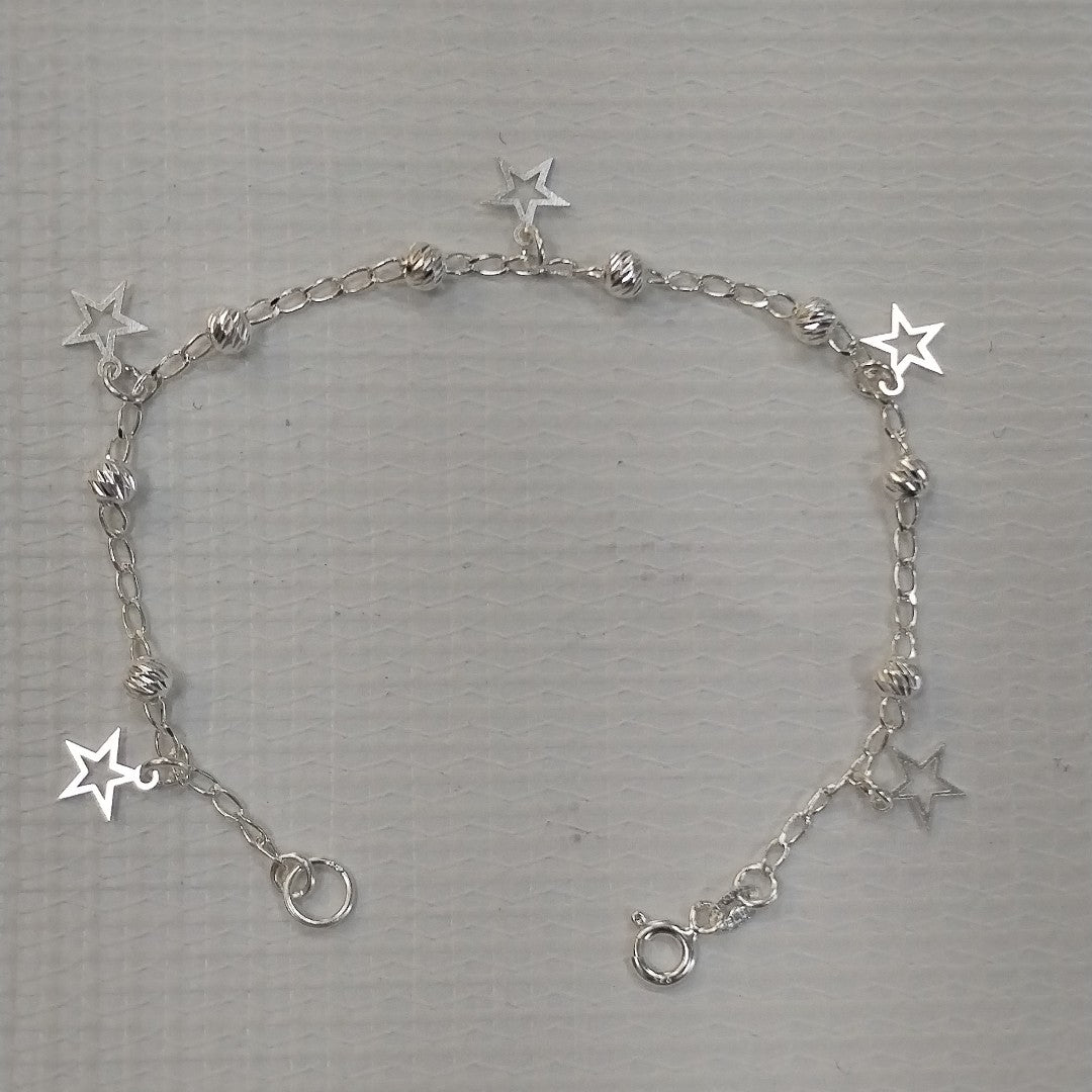 PULSERA TEJIDO ESPECIAL PLATA .925 18 CM 2.7 GR (NUEVO)