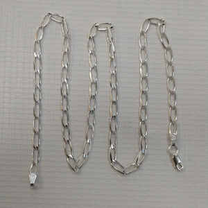CADENA TEJIDO ESLABONES PLATA .925 55 CM 9.9 GR (NUEVO)