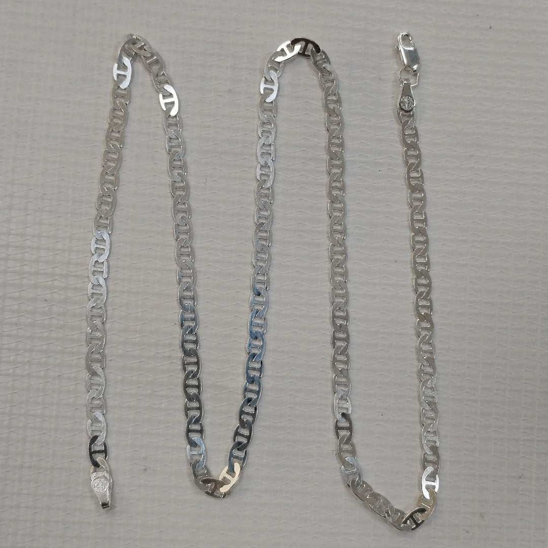 CADENA TEJIDO GUCHI PLATA .925 55 CM 12.5 GR (NUEVO)
