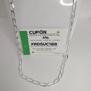CADENA TEJIDO ESLABONES PLATA .925 60 CM 10.5 GR (NUEVO)