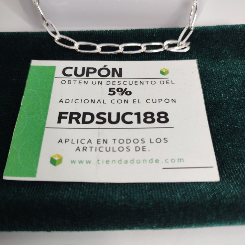 CADENA TEJIDO ESLABONES PLATA .925 55 CM 10 GR (NUEVO)