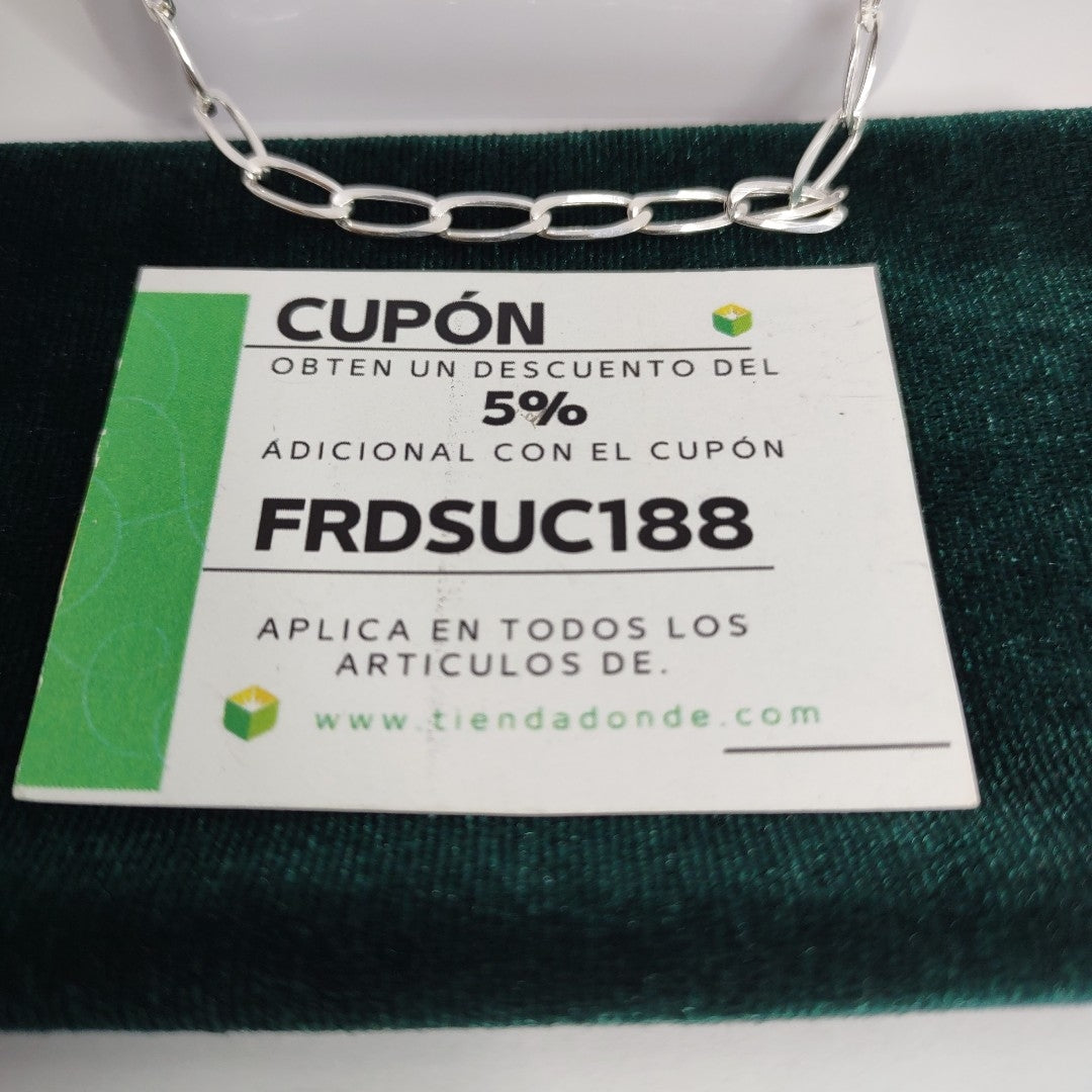 CADENA TEJIDO ESLABONES PLATA .925 55 CM 10 GR (NUEVO)