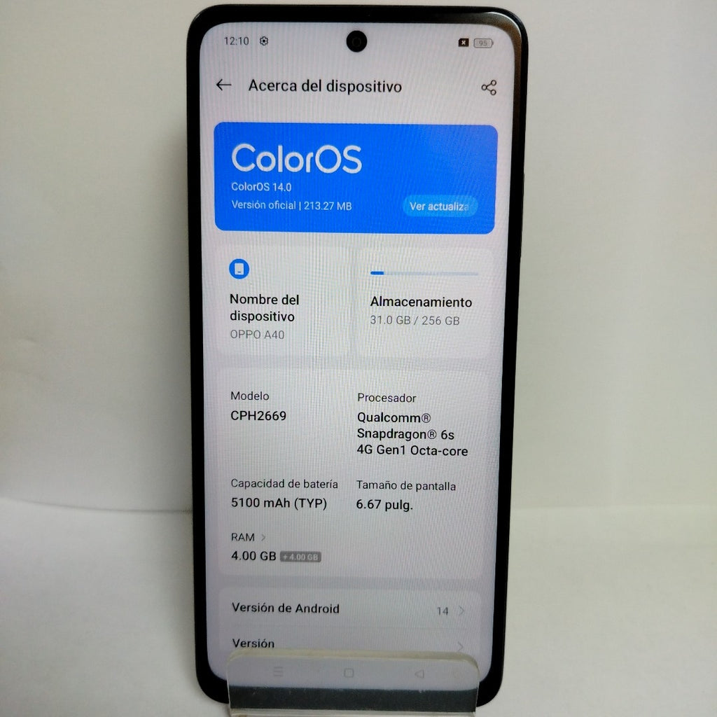 CELULAR OPPO  A40 CPH2669 (2024) 256 GB 4 GB RAM (SEMINUEVO)