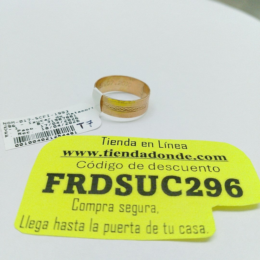 ARGOLLA ORO 14 K 2,60 GRMS (SEMINUEVO)