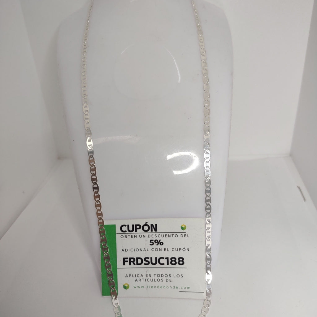 CADENA TEJIDO GUCHI PLATA .925 60 CM 9 GR (NUEVO)