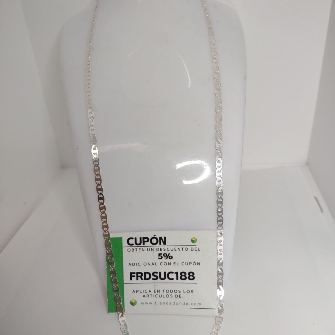 CADENA TEJIDO GUCHI PLATA .925 60 CM 9 GR (NUEVO)