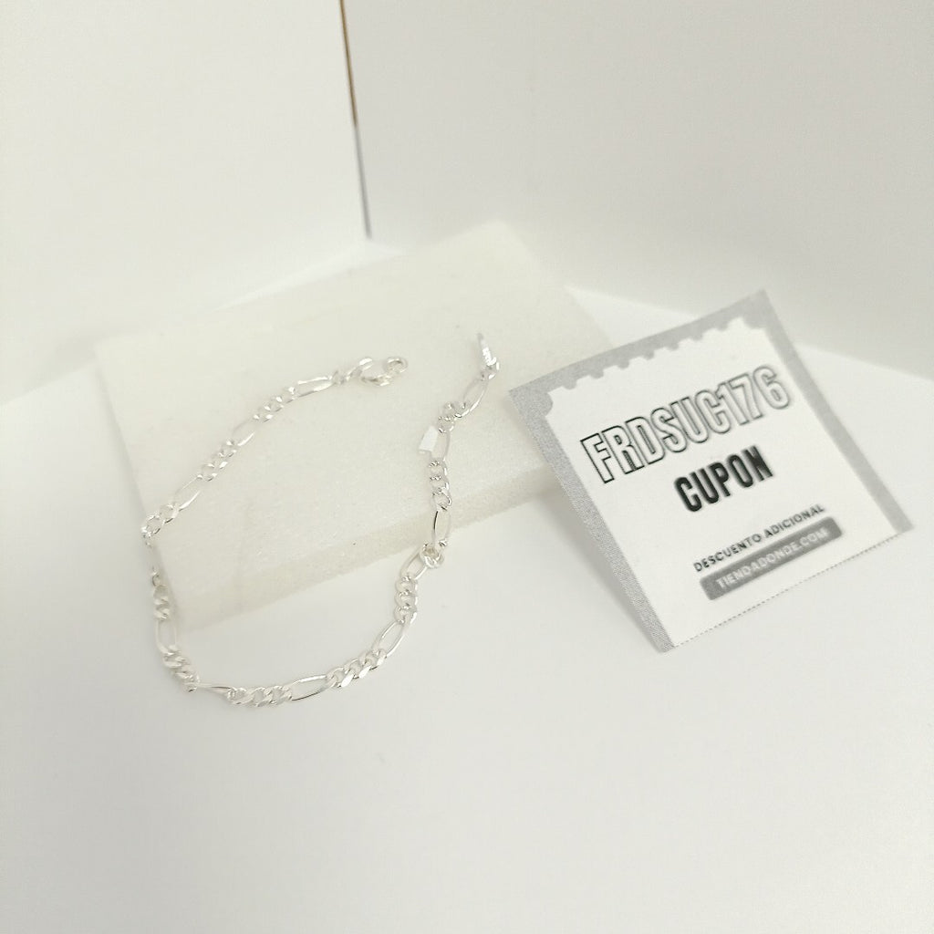 PULSERA TEJIDO 3X1 PLATA .925 18 CM 2.8 GR (NUEVO)