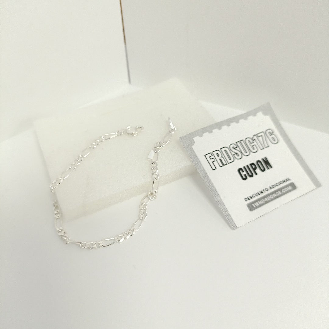PULSERA TEJIDO 3X1 PLATA .925 18 CM 2.8 GR (NUEVO)