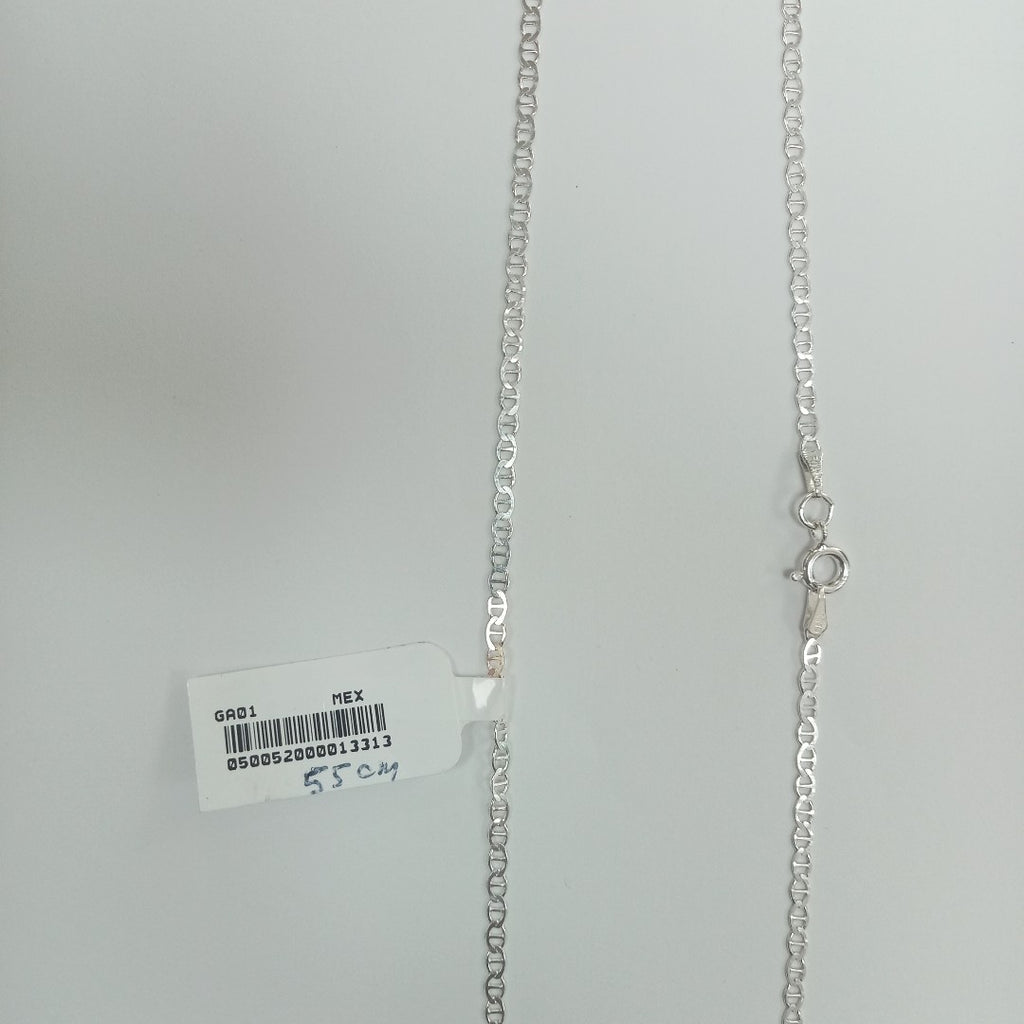CADENA TEJIDO GUCHI PLATA .925 55 CM 3.5 GR (NUEVO)