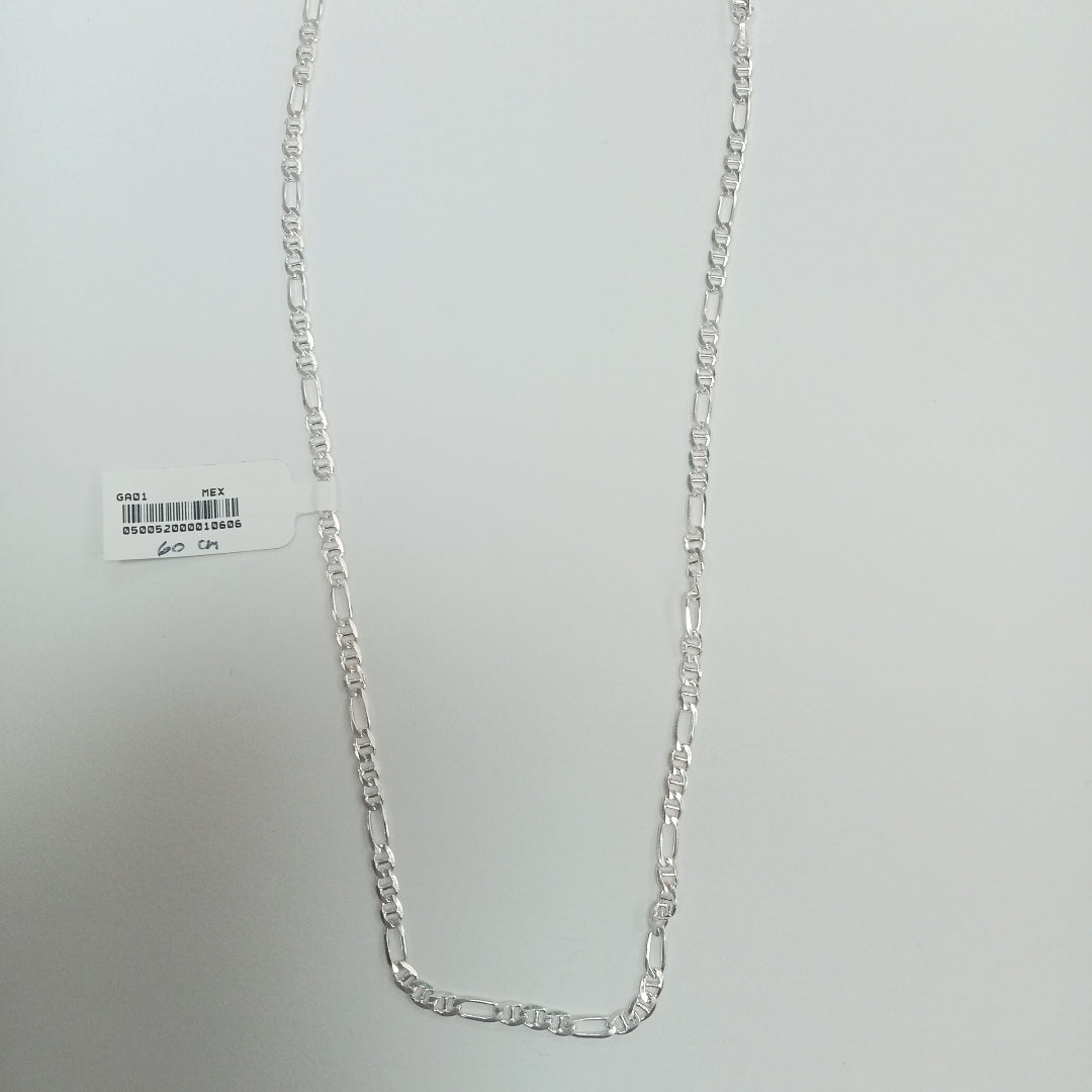 CADENA TEJIDO 3X1 PLATA .925 60 CM 8.4 GR (NUEVO)