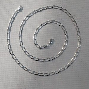 CADENA TEJIDO ESLABONES PLATA .925 60 CM 10.6 GR (NUEVO)