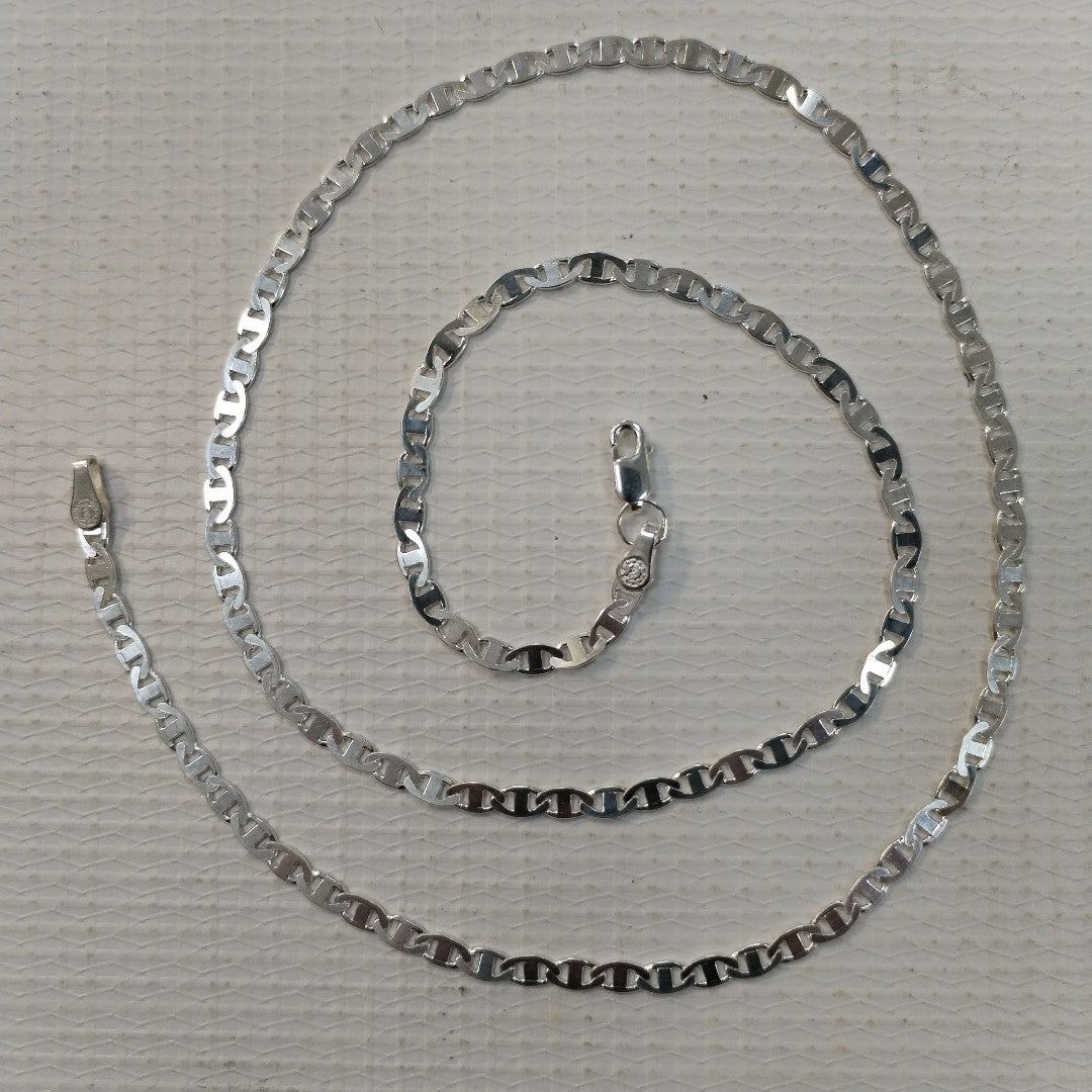 CADENA TEJIDO GUCHI PLATA .925 55 CM 9.1 GR (NUEVO)