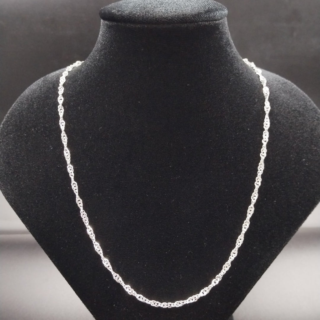 CADENA TEJIDO MEDIO TORZAL PLATA .925 55 CM 5.5 GR (NUEVO)