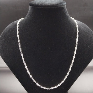 CADENA TEJIDO MEDIO TORZAL PLATA .925 55 CM 5.5 GR (NUEVO)