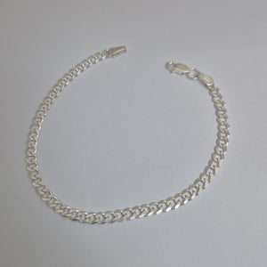 PULSERA TEJIDO BARBADA PLATA .925 21 CM 4.6 GR (NUEVO)