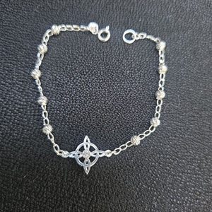 PULSERA TEJIDO ESPECIAL PLATA .925 18 CM 2.8 GR (NUEVO)