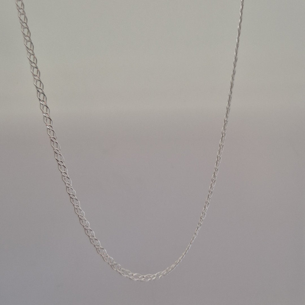 CADENA TEJIDO ESLABONES PLATA .925 55 CM 3.8 GR (NUEVO)