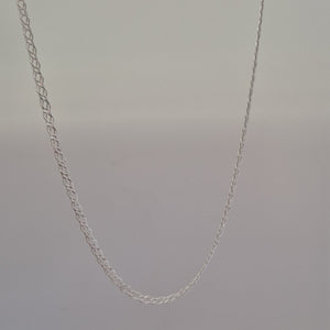 CADENA TEJIDO ESLABONES PLATA .925 55 CM 3.8 GR (NUEVO)
