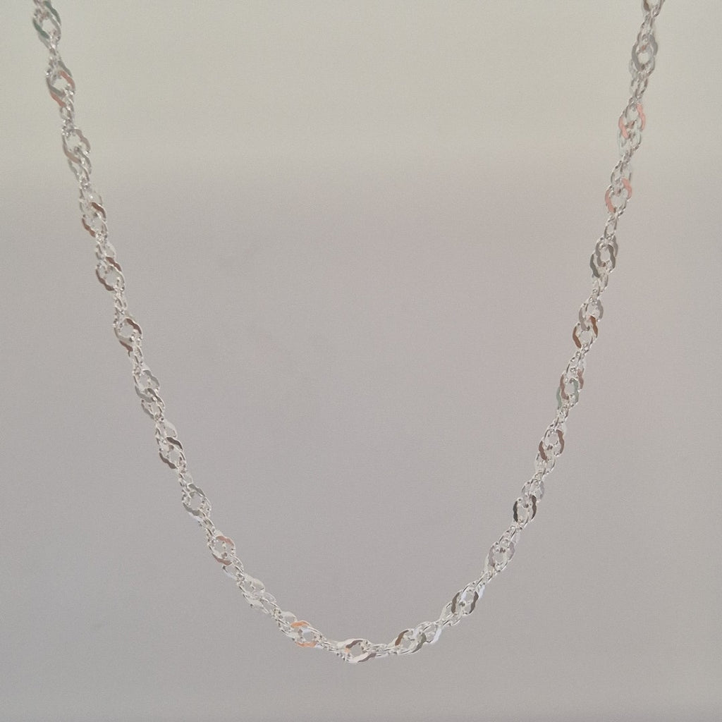 CADENA TEJIDO MEDIO TORZAL PLATA .925 55 CM 5.6 GR (NUEVO)