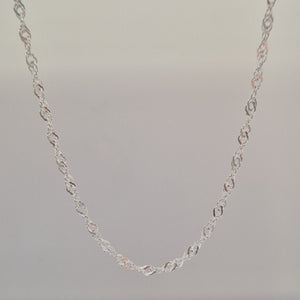 CADENA TEJIDO MEDIO TORZAL PLATA .925 55 CM 5.6 GR (NUEVO)