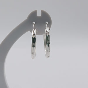 PAR ARRACADAS FACETADA PLATA .925 2.1 GR (NUEVO)
