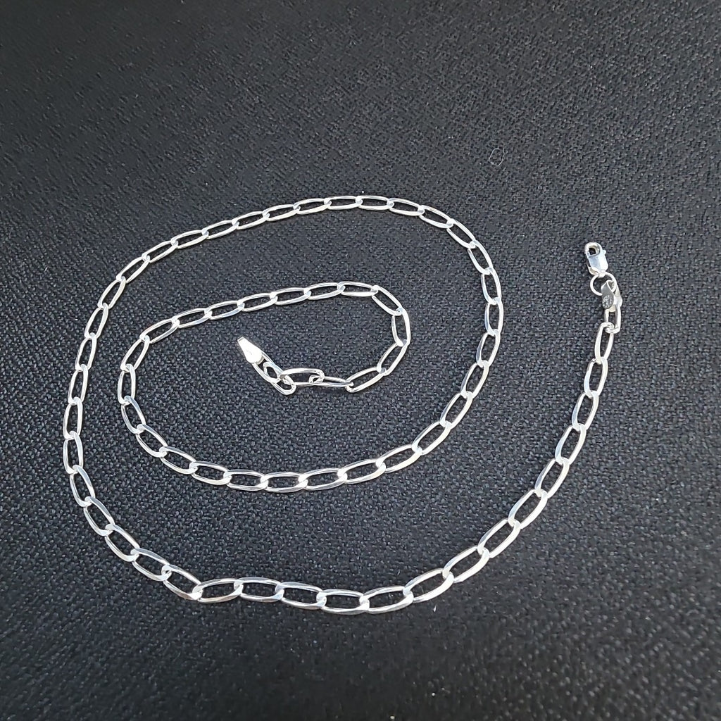 CADENA TEJIDO ESLABONES PLATA .925 60 CM 10.7 GR (NUEVO)