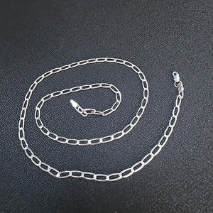 CADENA TEJIDO ESLABONES PLATA .925 60 CM 10.7 GR (NUEVO)