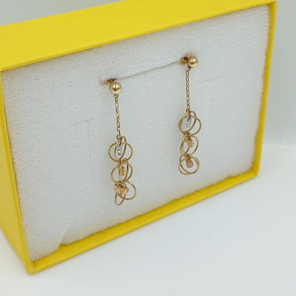 BROQUELES PAR ORO 14 K 1,60 GRMS (SEMINUEVO)