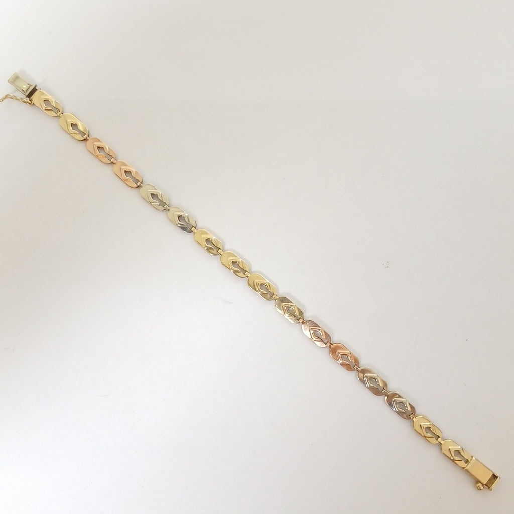 PULSERA ORO, ORO COMBINADO 14 K 5.3 GRMS (SEMINUEVO)