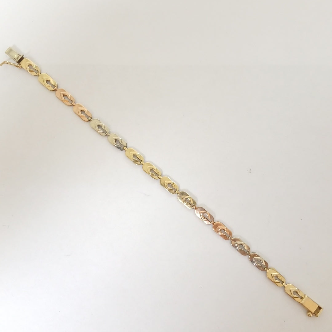 PULSERA ORO, ORO COMBINADO 14 K 5.3 GRMS (SEMINUEVO)