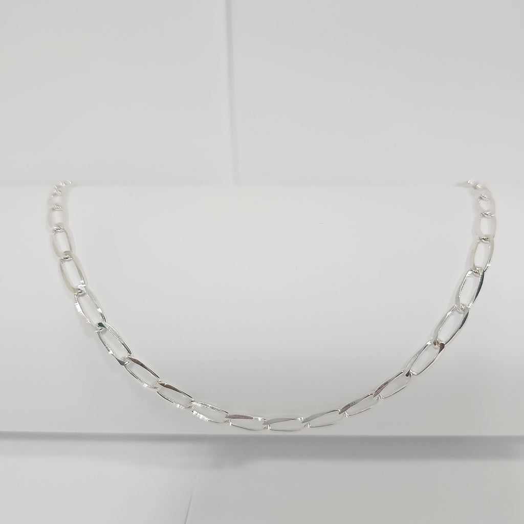CADENA TEJIDO ESLABONES PLATA .925 55 CM 9.9 GR (NUEVO)