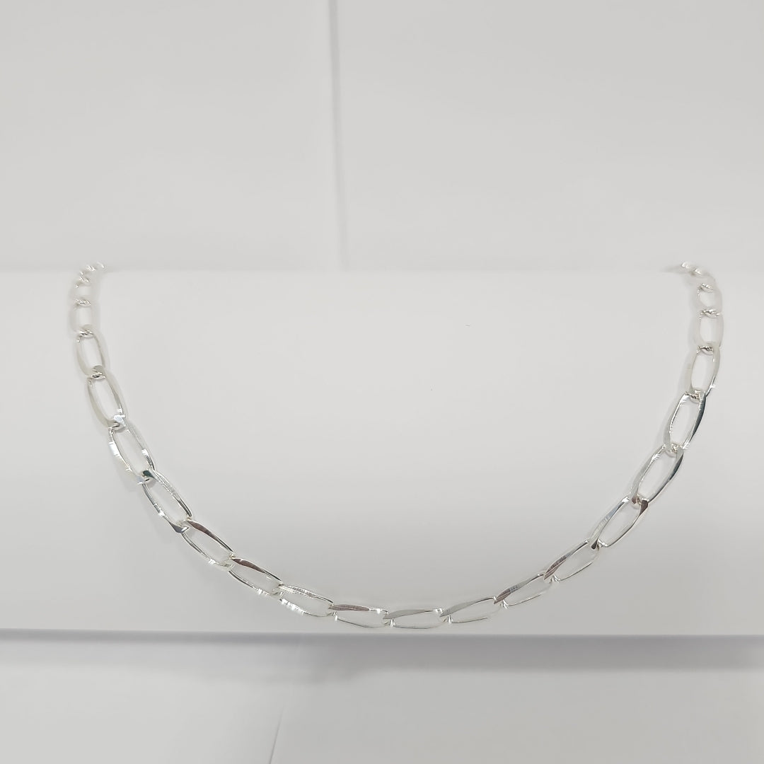 CADENA TEJIDO ESLABONES PLATA .925 55 CM 9.9 GR (NUEVO)