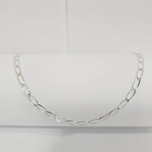 CADENA TEJIDO ESLABONES PLATA .925 55 CM 9.9 GR (NUEVO)